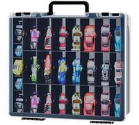 Organiser Storage Case for Hot Wheels Die-Cast Vehicles Gift Set Toy Cars, Holder Container Bag for Matchbox Cars for Hotwheels Car 48 Compartments Black (Box Only)