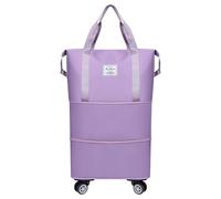 Organiser Suitcase, Hand Luggage, Foldable Luggage Bag, Removable Travel Bag with Wheels, Large Travel Bag to Carry Case Foam Insert, purple, standard size