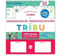 Organiseur hebdomadaire de ma tribu Mémoniak 2025-2026 par colonne