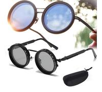 Organismt Glasses,Vision Guard Sunglasses Adjustable Tint Polarized ND Filter with 1-9 Gear Control, HD UV Protection (Black)