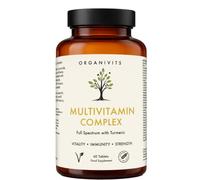 ORGANIVITS Multivitamin Complex | Full Spectrum Daily Multivitamin with 30+ Vitamins, Minerals, Amino Acids & Turmeric | 60 Vegan Tablets | Immune, Energy & General Wellbeing Support