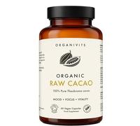 ORGANIVITS Premium Organic Wellness Certified Raw Cacao, 60 Vegan Capsules