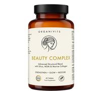ORGANIVITS Structural Beauty Complex | Silica, MSM & Marine Collagen | Vitamin C for Normal Collagen Formation | 60 Tablets | Nourish Hair, Skin & Nails from Within