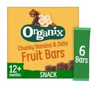 Organix Banana & Date Organic Fruit Snack Bar Multipack 6x17g