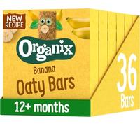 Organix Banana Organic Soft Oaty Snack Bars Multipack, Toddler Snack, No Added Sugar, 6 x 23 g Bars Per Box (6 Boxes Total)