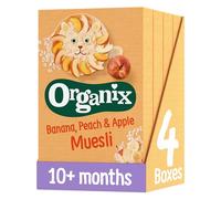 Organix Banana, Peach & Apple Organic Baby Muesli, 10+ Months, 200 g Box (Pack of 4)