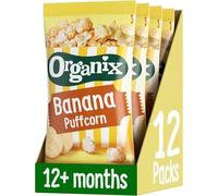 Organix Banana Puffcorn Multipack, 3 x (4 x 10 g Bags)