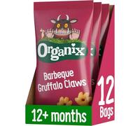 Organix Barbeque Gruffalo Claws Toddler Snack Corn Puffs 12+ Months Multipack, 4 x 15 g Bags Per Pack (3 Packs Total)