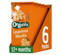 Organix Gingerbread Biscuits, Organic Toddler Snack, 12+ Months, 135 g Box (Pack of 6)