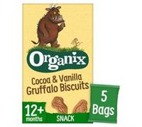 Organix Gruffalo Cocoa & Vanilla Biscuits Multipacks 5 x 20g