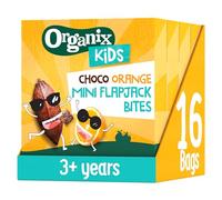 Organix KIDS Crazy Choco Orange Mini Flapjack Bites, 3+ Years, 4 x 23 g Bags Per Box (4 Boxes Total)