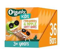 Organix Kids Marvellous Mandarin & Apple Oaty Bars 3+ Years, 6 x 23 g Bars Per Box (6 Boxes Total)