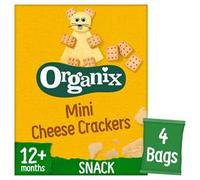 Organix Mini Organic Cheese Crackers Toddler Snack 4x20g