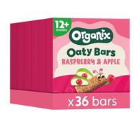 Organix Raspberry & Apple Oaty Snack Bars, 6 Boxes of 6 x 23 g