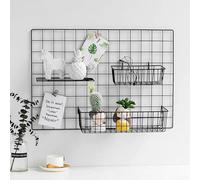 Organize in Style with the Iron Art Grid Shelving Tray Hanging Basket Functional Decor (4)