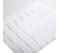 Organize Screws and Small Items with 24 Grids Plastic Storage Box, Lockable, Lightweight, and Transparent for Easy Access