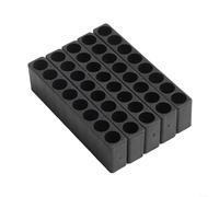 Organize your workspace with this screwdriver bit holder made from sturdy plastic, for 1/4 inch hex bit storage (10 holes)