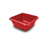 ORGANIZED 7L Square Washing Up Bowl, Red, Durable Plastic Basin | Compact Washing Bowl for Kitchen Cleaning, Washing Up and Everyday Household Use