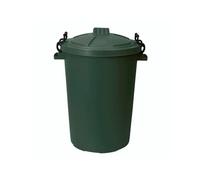 ORGANIZED 90L Heavy Duty Plastic Bin with Clip Lock Lid for Durable Storage and Waste Bin for Garden Animal Feed and Recycling Food Grade Weather Resistant Container - Dark Green