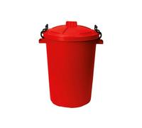 ORGANIZED 90L Heavy Duty Plastic Bin with Clip Lock Lid for Durable Storage and Waste Bin for Garden Animal Feed and Recycling Food Grade Weather Resistant Container