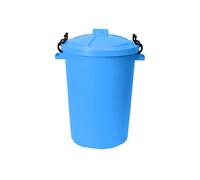 ORGANIZED 90L Heavy Duty Plastic Bin with Clip Lock Lid, Sky Blue, Durable Storage Container for Garden, Animal Feed, Recycling, Food Grade, Weather Resistant - Sky Blue