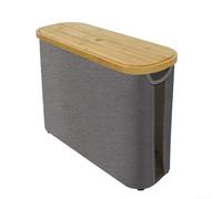 Organized Bathroom Storage Solution with Foldable Toilet Paper Basket and Secure Lid for Daily Convenience (Gray)