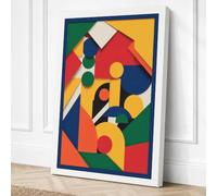 Organized Chaos Geometric Canvas Wall Art Print 18x12 Inch