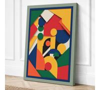 Organized Chaos Geometric Canvas Wall Art Print 24x16 Inch