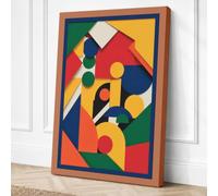 Organized Chaos Geometric Canvas Wall Art Print 30x20 Inch