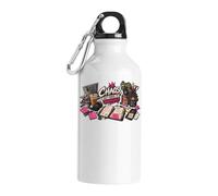 Organized Chaos Workspace with Motivational Notes Tourist Water Bottle White