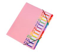 Organized File Management Paper Expandable Folder 12 Color Coordinated Compartments Leakproof PP Design Multi Compartment Expanding Folder