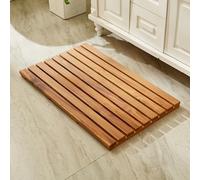 Organizedlife Bath Mat, Teak Wood, Large, 80x50cm, Non-slip Feet, Shower Stall Mat, Bathtub Mat, Swimming Pool Mat, Patio, Bathroom, Spa, Sauna Room