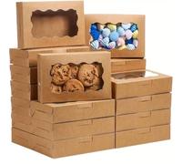 Organizer Box 15/30pcs Kraft Paper Gift Boxes Cookies,Bread,Candy And More-Suitable For Thanksgiving,Christmas,Weddings,Birthdays Desk Storage(Brown,30PCS)