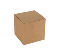Organizer Box 20/50pcs Multi Size Square Kraft Gift Box Black White Brown Fold Packaging Proposal For Bridal Birthday Party Desk Storage(Brown,20PCS_7X7X7CM)