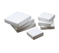Organizer Box 20pcs One Sizes Kraft Paper Packing Gift Boxes, DIY Candy/Wedding/Party/Crafts/Gifts/Storage Box Desk Storage(White,20PCS_12X12X6CM)