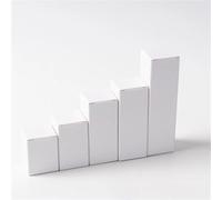 Organizer Box 50pcs Rectangular Folding Kraft Paper Box Black White Cardboard for Packaging Candle Gift for Wedding Party Favor Candy Desk Storage(White,3X3CM LXW_11CM H)