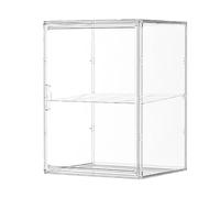 Organizer Box For Dolls, Double Layer Acrylic Figure Storage Bins, Doll Storage Showcase, Collectable Display Case, Large Capacity Doll Storage, Acrylic Figure Storage Bins, Double Layer Storage Box