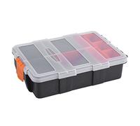 Organizer Box, Two-layer Plastic Heavy-duty Components Storage Case Screw Tool Box Assortment Boxes Small Parts Tool Box