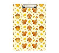 Organizer clipboard Fall Nuts Squirrel Hard Board for Teacher Must Haves for Classroom Elementary Size 9 x 12.5 Tablas para escribir