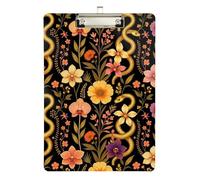 Organizer clipboard Snake Python Animal Flowers Standard Hole for 5th Grade Classroom Essentials for Teachers Size 9 x 12.5 Tablas para escribir