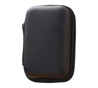 Organizer - EVA Hard Case with Zipper, PU Leather Exterior, Soft Velvet Interior | 10cm x 7cm Protective Storage Bag, Travel Cable Tech Accessory Bag for Ko, black, Siehe Beschreibung, See description