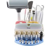 Organizer for Cricut Tools and Accessories Blade Holder Caddy,Storage Compatible with Cricut Maker Blades/QuickSwap Tip/Explore DeepCut Blade(Blue)