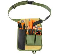 Organizer Garden Tool Belt for Men & Women，Durable Canvas，Work Apron, Adjustable Zippered Waist Tool Pouch Bag for Electrician Carpenter Technician Gardener