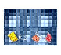 Organizer Genie Perforated Plate Tool Organizer Starter Kit, Flexible and Specially Designed to Store All Tools, 4 Perforated Plates, 36 Socket Holders, 36 Universal Clips, 76 Pieces, Blue