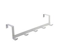 Organizer Home Hat The 5 Towel Hanger Clothes Door Rack Over Coat Hooks Bathroom Housekeeping & Organizers Robe Hanger for Door (White, One Size)
