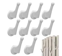 Organizer Hooks - 10 Pieces No Drilling, Heavy Duty Radiator Hooks for Robe, Home Bathroom Dormitory Use, Hotel Restaurant Apartment Accessory, Handbag Coat Grocery Clothes Holder, Wall Hanging Tool