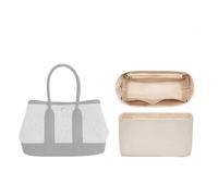 Organizer Insert Compatible with Hermes Handbags, Nylon Organizer Insert for Garden Party 23/30/36(White Insert for 23)