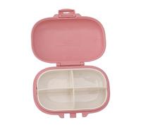 Organizer Portable Daily Box Snap Design 4 Compartments Durable Plastic Container for Travel Home Use Size 9.5x6.5x3cm (Pink)