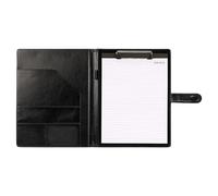 Organizers Folder Leather Texture Suitable for Business Documents and Note Featuring Water Resistant Legal Pad Holder