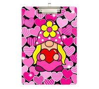 organizing clipboard Valentines Gnomes Heart Love Girls Waterproof for 5th Grade Classroom Essentials for Teachers Size 9 x 12.5 Tabla para escribir